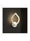 Luxury Modern Wall Lamp White with 3-Color LED 15x27cm