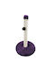 Set De Joacă Pentru Pisici Tip Scratcher Pe Bază Rotundă Cu Ciucure Violet