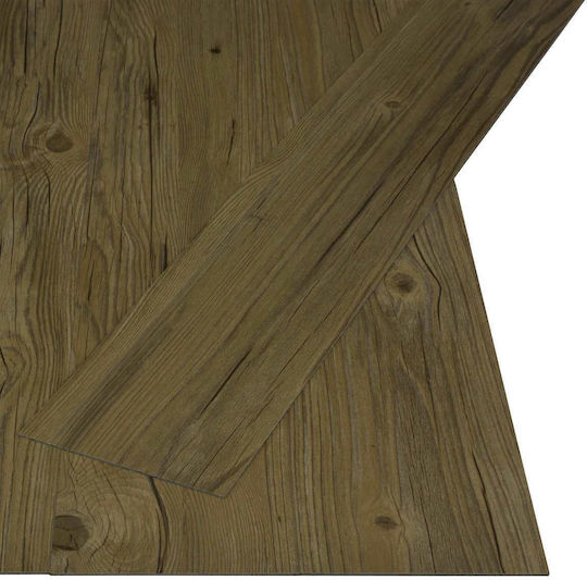 vidaXL Selbstklebende Laminatbodenplatte Natur 32 Stk Brauntöne 4,46 m² PVC