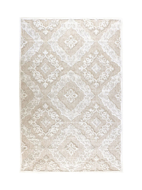 Eurofil Living Room Rug Rectangular Summer Wicker Cream 133x190cm