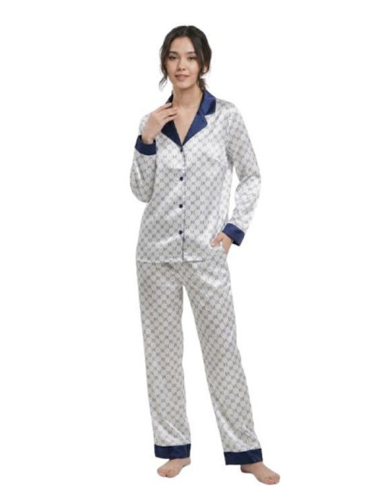 Soccus Set Pijamale Dama De Vară Alb