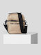 Herren Schulter / Crossbody Tasche Beige