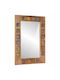 vidaXL Rectangular Bathroom Mirror from Solid Wood 50x70cm Brown