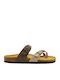 Leather Women's Anatomic Sandals Maquillaje/Hielo/Khaki