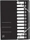 Oxford Cardboard Folder Sorting 12 Dividers Index Elastic On Corners Oxford Top File Black