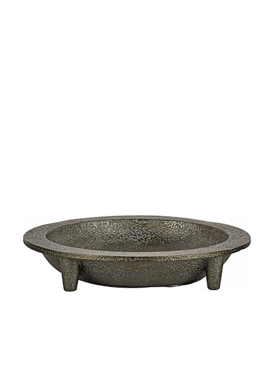 Zaros Decorative Bowl Metal with Pedestal Black