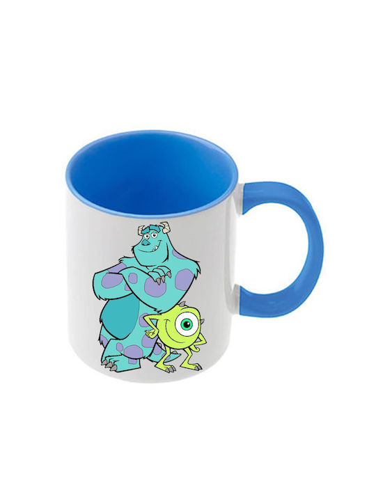 Cană Monsters Mâner Albastru Interior