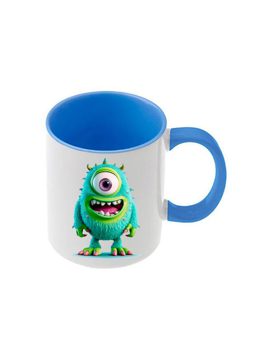 Cană Monsters Mâner Albastru Interior