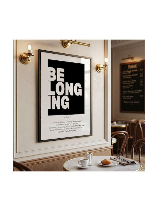 Quote Poster Belonging Pq192 30cm X 40cm White ...