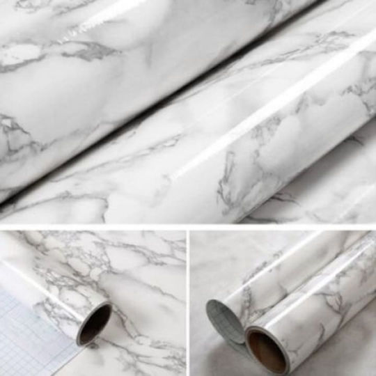3d Self-adhesive Marble-style Wallpaper Waterproof Strong Adhesive Easy To Install Kitchen Countertops Furniture White Black