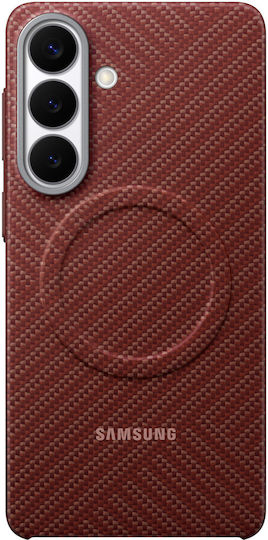 Samsung Back Cover Magnet Carbon Fibra Aramidă 0.8mm Roșu Galaxy S26+