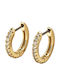 Verame Verame Gold Hoop Earrings with Stones