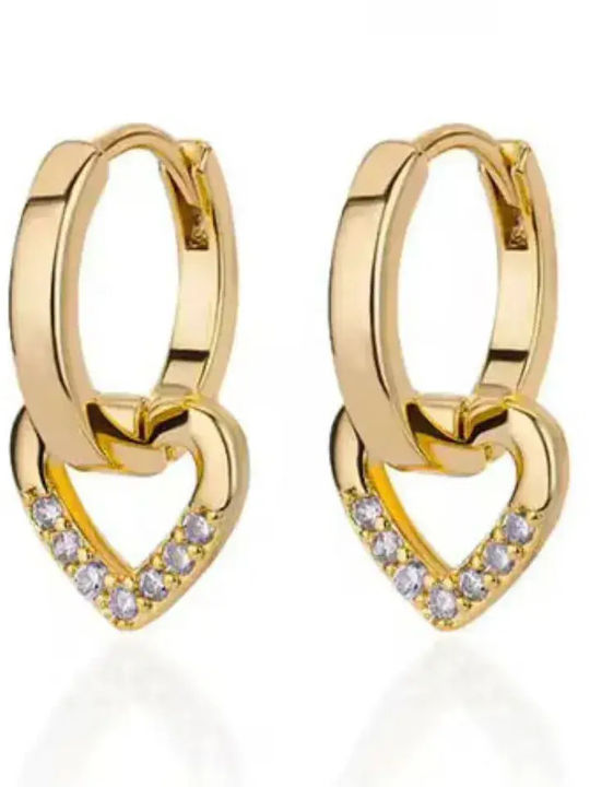 Bode Earrings Hoops Gold Plated Steel with Stones
