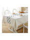 FRIPIA FRIPIA Leinen Tischdecke Mit Stickerei Beige 120x180cm