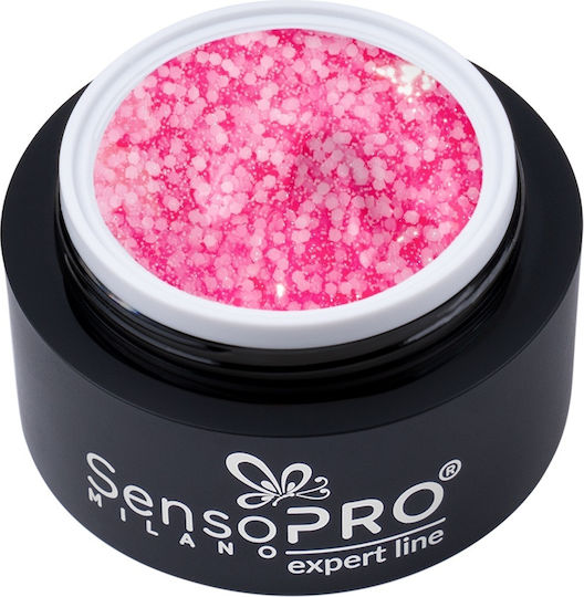 Expert Line Gel De Construcție Unghii Confetti Mat Sensopro Milano Roz Pal 15ml