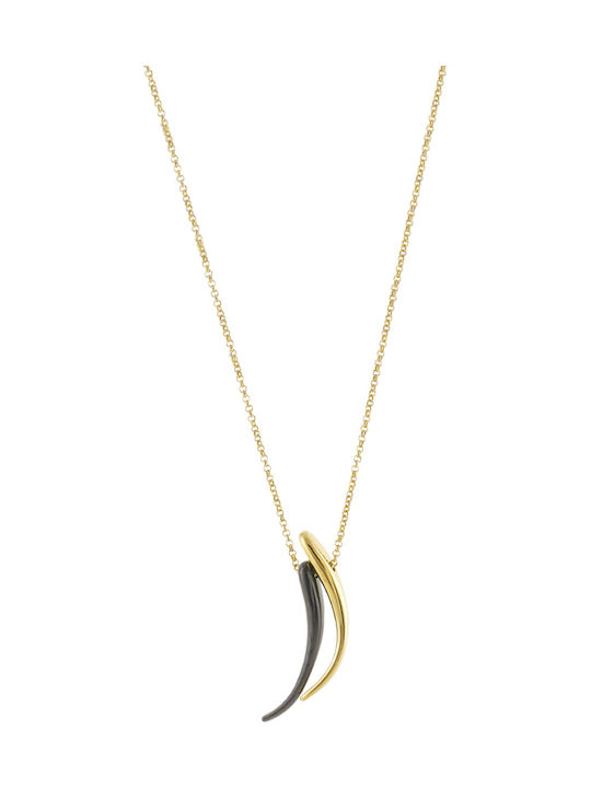 Loisir Necklace Gold Plated Steel