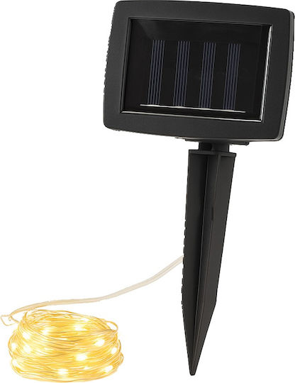 Lustră Solară Ghirlandă Alb Cald cu Fotocelulă IP44