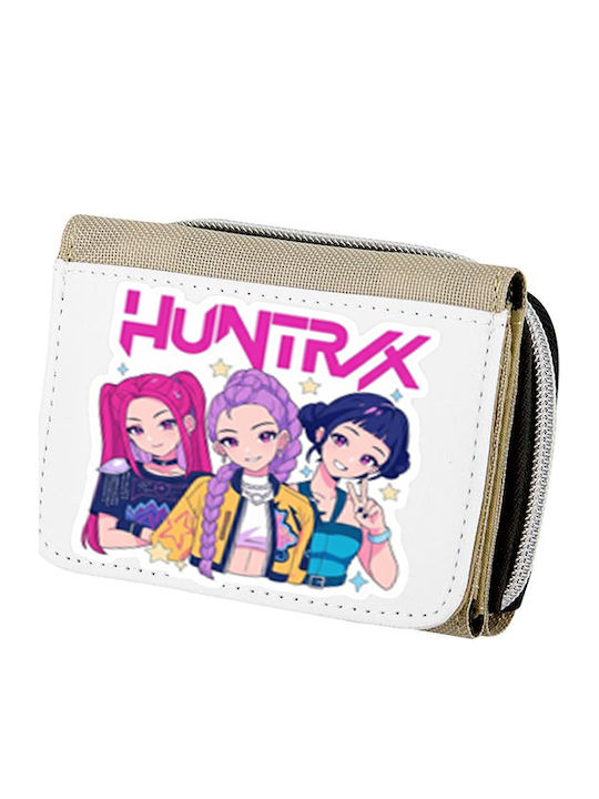 Photoretous Huntrix Kids Wallet with Beige Zipper PHRT-TEX-1028-HUNTRIX03
