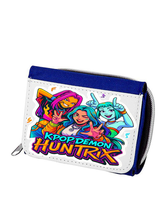 Photoretous Huntrix Παιδικό Πορτοφόλι με Φερμουάρ Navy Μπλε