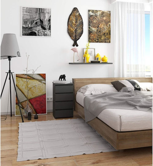 Noptieră Din Lemn Gri 40x35x74cm