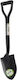 Small Garden Shovel Made Steel Ergonomic Handle 67 Cm Black