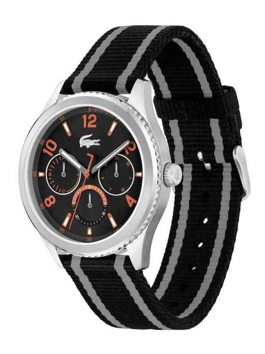 Lacoste Men's Watch 44mm Battery with Black Fabric Strap