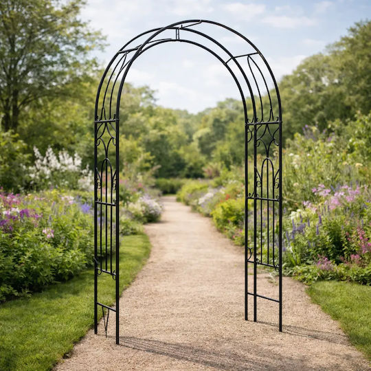 Αψίδα Κήπου από Μέταλλο 145x38x240cm Πράσινη Αψίδα Κήπου από Μέταλλο 145x38x240cm Πράσινη