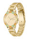 Lacoste Ladycroc Womens Watch 36mm Battery With Gold Metal Bracelet