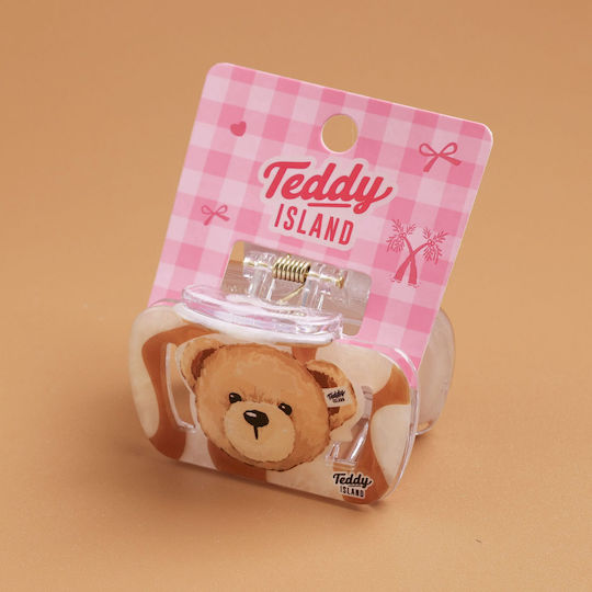 Teddy Island Series – Ακρυλικό Κλάμερ Μαλλιών Σχέδιο Αρκουδάκι