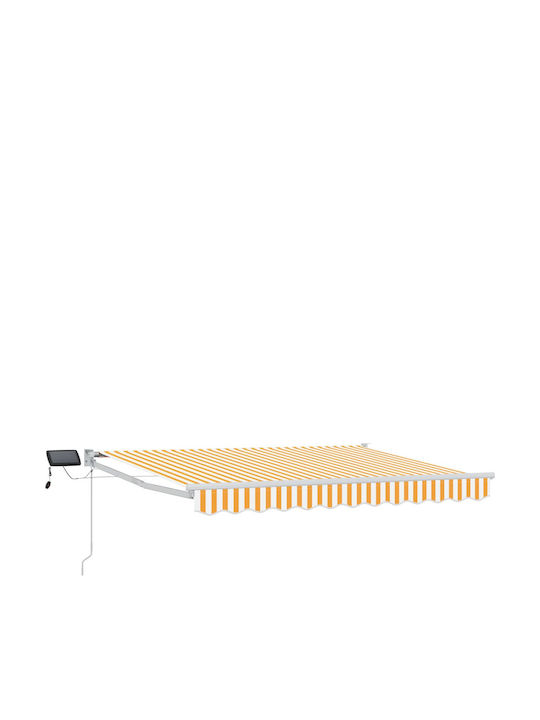 vidaXL Τέντα Βεράντας με Led Κίτρινη 3.5x2m