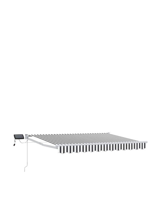 vidaXL Τέντα Βεράντας με Led Γκρι 3.5x2m