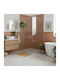 Rutschfestes Badematte Hölzernes Natural Brown 50x80cm