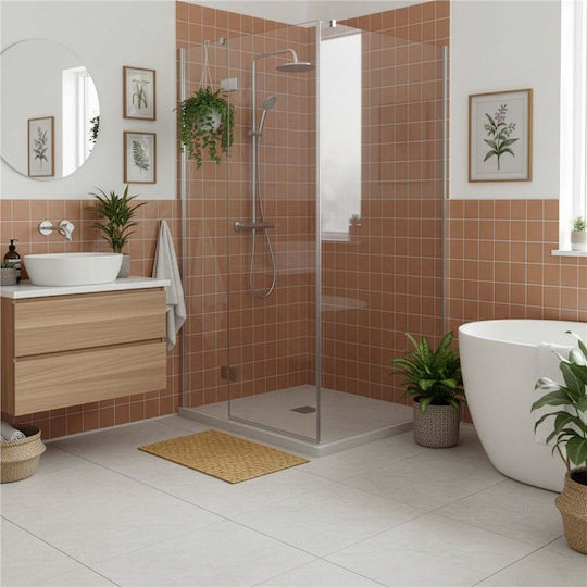 Badematte Hölzernes Naturbraun 50x80cm