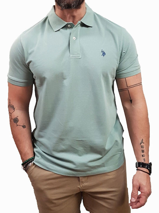 U.S. Polo Assn. Pique Polo T-shirt Light Green ...