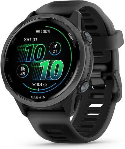 Garmin Forerunner 570 Aluminum 42mm Waterproof Smartwatch with Heart Rate Monitor (Slate Gray Aluminum with Translucent Black/Black Band)
