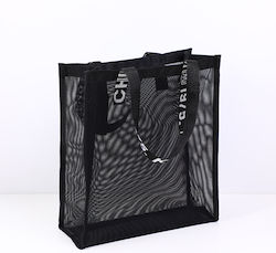 Fabric Black Beach Bag