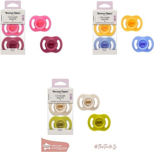 Tommee Tippee Ultra-light Πιπίλες Σιλικόνης για 6-18 μηνών 2τμχ
