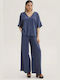 Women's Short Sleeve Blouse Blue