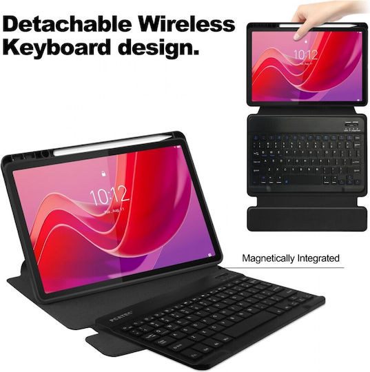 Premium Series Θήκη Bluetooth Πληκτρολόγιο Υποδοχή Pen Lenovo Idea Tab 11 Lenovo Tab M11 Black