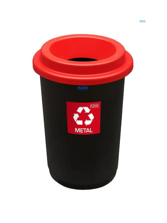 Plafor Coș de Reciclare Plastic Negru 50l