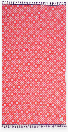 Nef-Nef Homeware Sparkle Fringes Cotton Coral with Fringes 170x90cm