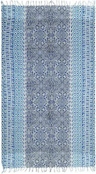 Ble Resort Collection Cotton Beach Towel Blue Ble Resort Collection Cotton Beach Towel Blue
