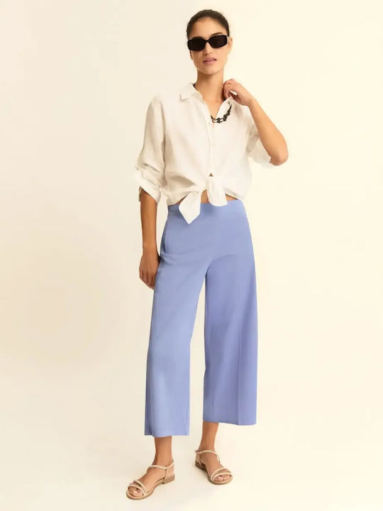 Marella Women's High Waist Fabric Trousers with...