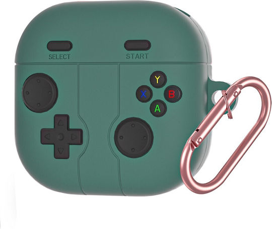 Silicone Case With Hook In Green Colour For Galaxy Buds4 / 4 Pro