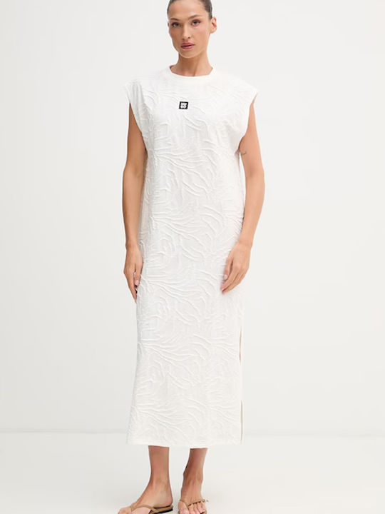 Summer Midi Knitted Dress in Cream