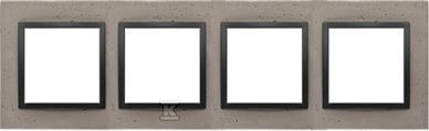 Simon 54 Nature 4-fold Concrete Frame Villain Drn4/98