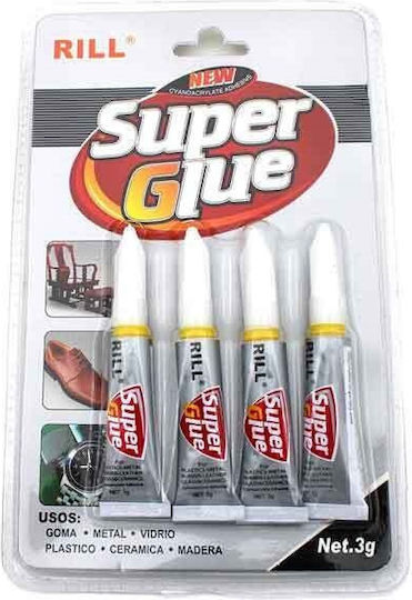 Κόλλα Στιγμής Gel Super Glue 3gr Σετ 4 Τεμάχια 0187010