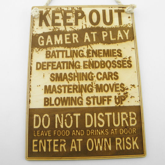 World Wood Ξύλινη Ταμπέλα “keep Out”