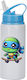 Kinder Trinkflasche Teenage Mutant Ninja Turtles 600ml Weiß Blau Deckel