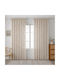 My Home Luxury Window Curtain with Pencil Pleat Brown 295x270cm